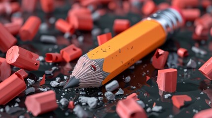 Amidst the chaos of the competition one sneaky eraser has cleverly disguised itself as a pencil eraser and is slowly erasing its competitions marks much to their frustration.