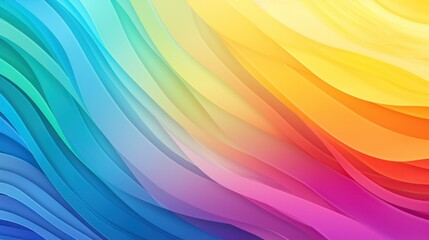 Colorful smooth waves on a gradient, futuristic background featuring abstract wave lines