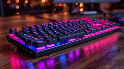 Sleek Mechanical Gaming Keyboard with RGB lighting