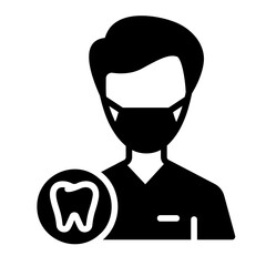dentist glyph icon