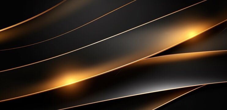 A background design with shining and wavy golden lines