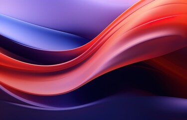 An abstract wave in orange, blue, and purple. generative AI