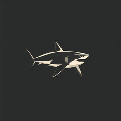 Fototapeta na wymiar shark logo design