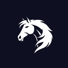 horse head minimalist logo