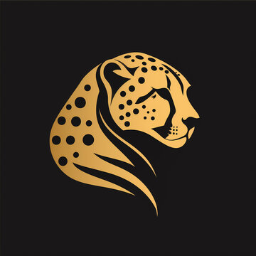 Close-Up Photo of Cheetahs Head on Black Background
