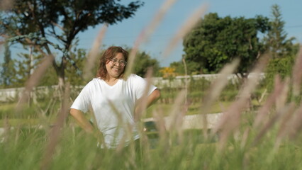 woman in the field