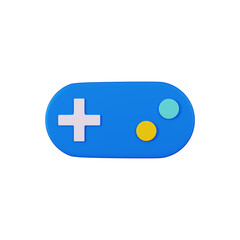 3d Game controller icon render high quality and white background