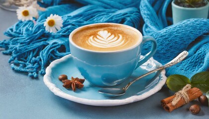 Chilled Elegance: Embracing Blue Mondays with Cozy Scarves and Coffee"