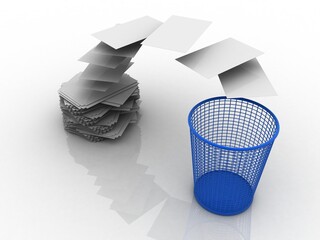 3d rendering documents with bin
