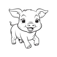 Obraz na płótnie Canvas Pig Cartoon Images