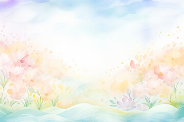 Fototapeta na wymiar Blend and blur Creating a pastel masterpiece for wallpaper , cartoon drawing, water color style