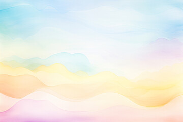 Blurred backgrounds Embracing the cool tones of pastel , cartoon drawing, water color style