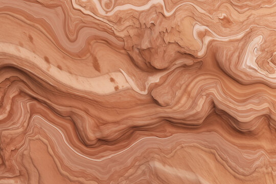 Terracotta marble texture background, Fluid art wallpaper (Generative Ai)