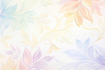 Decorative patterns in pastel Adding elegance to your background , cartoon drawing, water color style