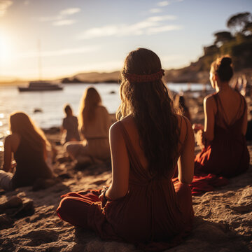 Meditation face au soleil