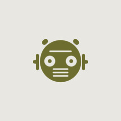 ロボットをシンボリックに用いたロゴのベクター画像