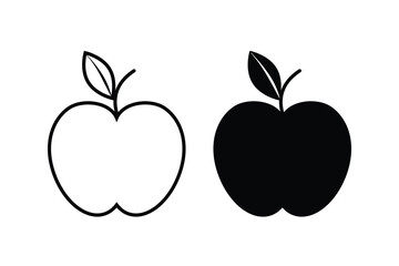 Apple icon set. Apple vector icon. apple symbols for your web design. The fruit is a symbol of nature and health. Vector illustration EPS 10.