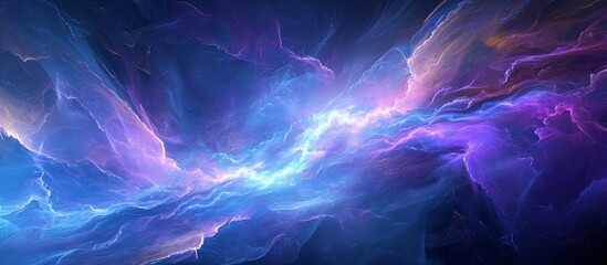 Abstract blue and purple light artwork with a creative background.