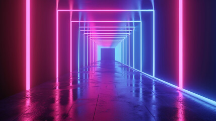 3d rendering, abstract neon background