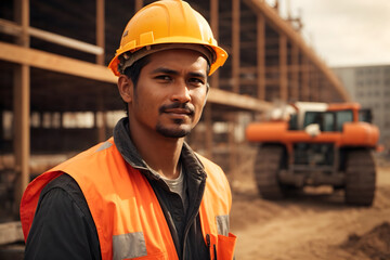 A portrait of a hardworking site worker