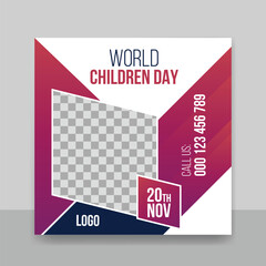 world children's day social media post