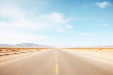 straight road stretching through a desert