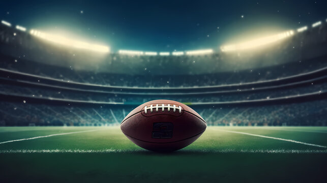 American football background, traditional super bowl banner poster