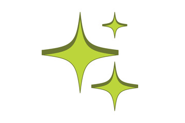 Green Star Decor Sticker Design