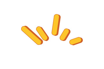 Yellow Decor Flat Sticker Design