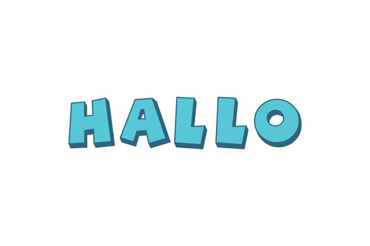 HALLO Typography Decor Sticker Design