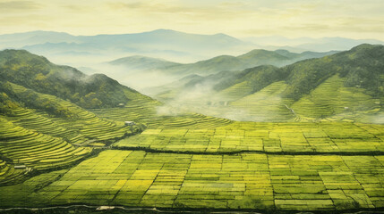 rice field high definition(hd) photographic creative image