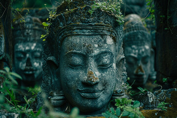 A dream of an ancient temple where the statues come to life and share their wisdom.