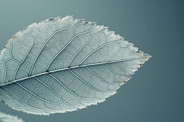 Minimalist art showing a cross-section of a leaf and its internal process,