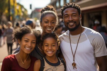 Philanthropist and their family participating in a charity run for a cause they're passionate about, Generative AI