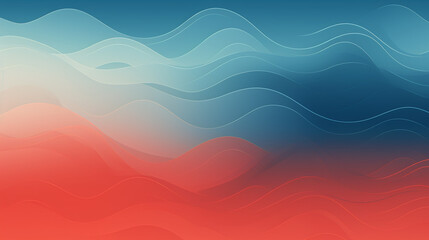 Fototapeta premium Gradient from tranquil blue to auspicious red. Traditional Chinese symbols of harmony scattered across the gradient. Generative AI.