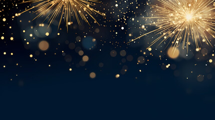 Beautiful fireworks background at night for holiday decoration