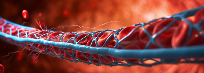 The impact of nanotechnology on the effectiveness of cardiac stents - obrazy, fototapety, plakaty