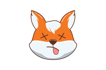 Obraz premium Cute Shiba Inu Expression Sticker