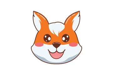 Obraz premium Cute Shiba Inu Expression Sticker