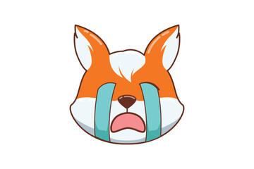 Obraz premium Cute Shiba Inu Expression Sticker