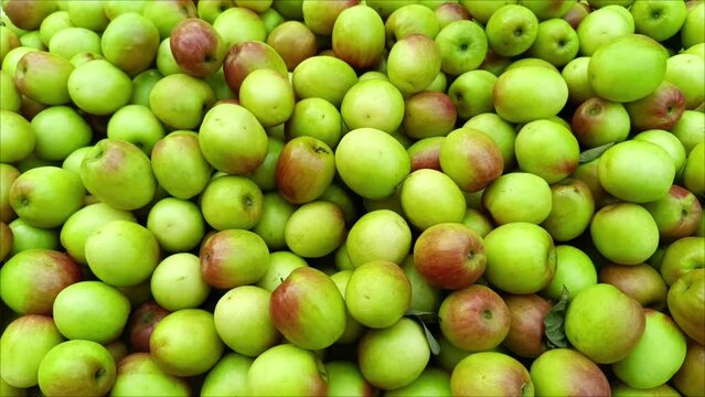 green apples Plum in a market