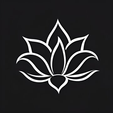 Lines of the lotus flower as a logo design.