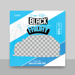 Black friday sale social media post design