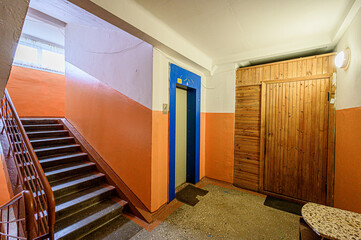 interior apartment room stairs, steps staircase inside house