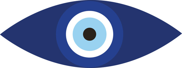 Eye with eyelid outline icon. Vision and sight symbol. Black line art vector illustration on white background. Mystical amulet, talisman, evil eye123