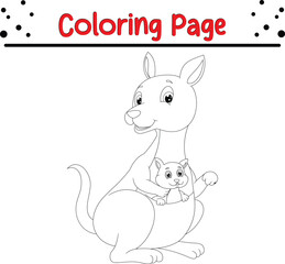 Obraz na płótnie Canvas kangaroo coloring page