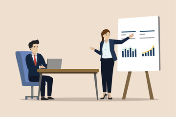 Fototapeta premium Business meetings, discussions for business development, business agreements or agreements, discussion meetings for company success.