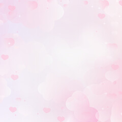 ハートの背景　バレンタイン　フレーム　ピンク
