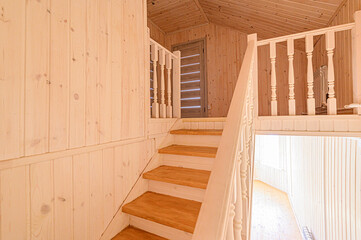 interior apartment room stairs, wooden steps staircase inside house