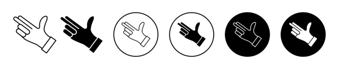 Bang bang gesture vector icon mark set symbol for web application